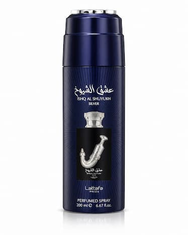 DESODORANTE ISHQ AL SHUYUKH SILVER BODY SPRAY 200ML