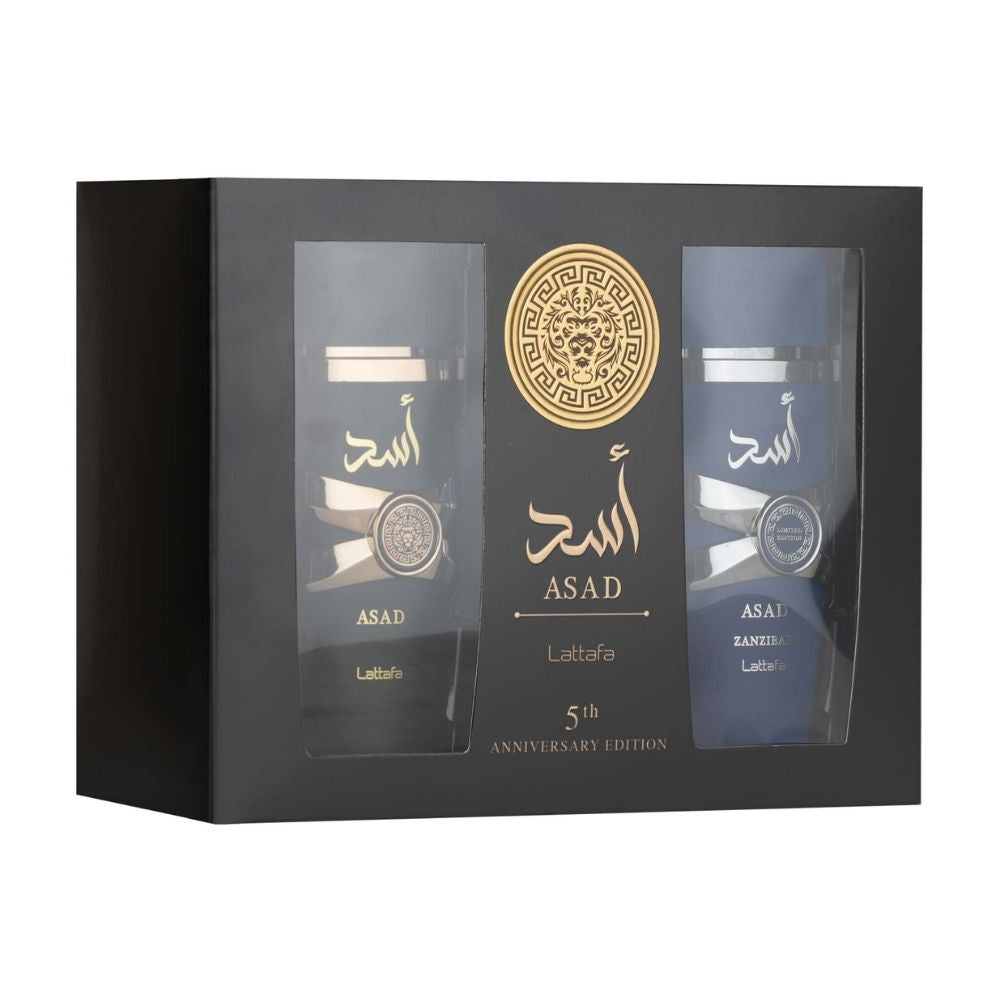 LATTAFA ASAD 5TH ANNIVERSARY EDITION MEN SET EDP 100ML + 100ML
