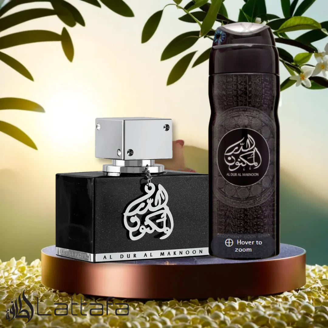LATTAFA AL DUR AL MAKNOON SILVER MEN SET EDP 100ML + BODY SPRAY 200ML