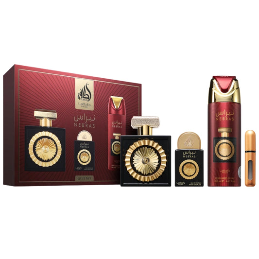 SET LATTAFA PRIDE NEBRAS UNISEX EDP 100ML+MINI 20ML+SPRAY 200ML