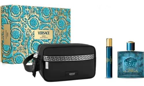 VERSACE EROS MEN SET EDT 100ML + 10ML SET + BOLSO