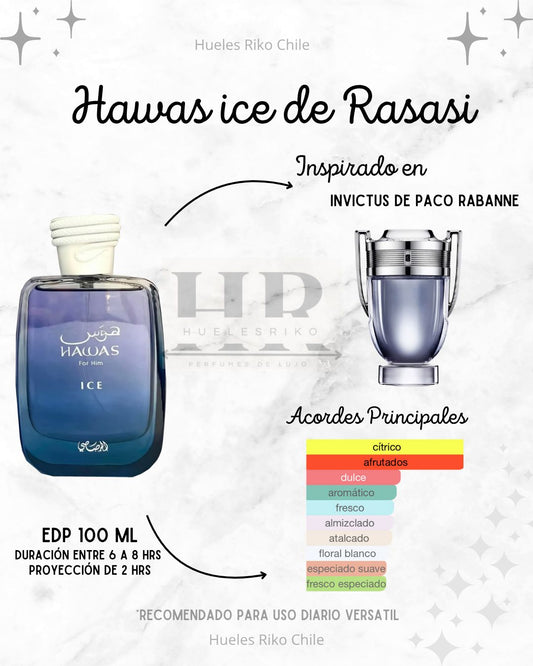 RASASI HAWAS ICE HFOR HIM EDP 100 ML