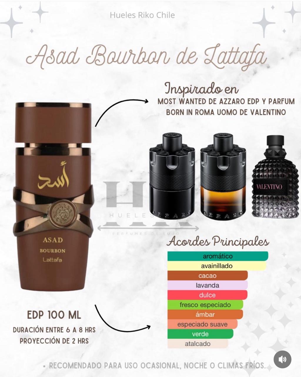 Lattafa Asad Bourbon Edp 100Ml Hombre  (Nuevo Lanzamiento)