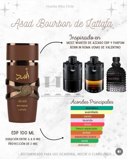 Lattafa Asad Bourbon Edp 100Ml Hombre  (Nuevo Lanzamiento)